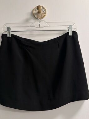 Reformation Carla Low Waist Black Mini Skirt